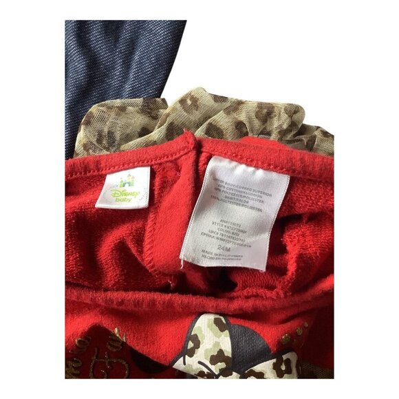 Disney Baby Girls Lot of 4  Shirts & Pants Minnie Mouse Theme 18M-24M Multicolor - Picture 6 of 16